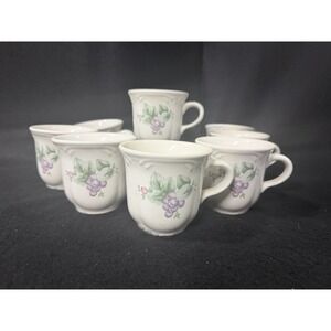 PFALTZGRAFF  Grape Vine Tea Cup Coffee Mug Floral Set Of 8 EUC.